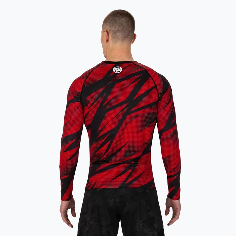 Men's Pitbull Rashguard Dot Camo II longsleeve red 3