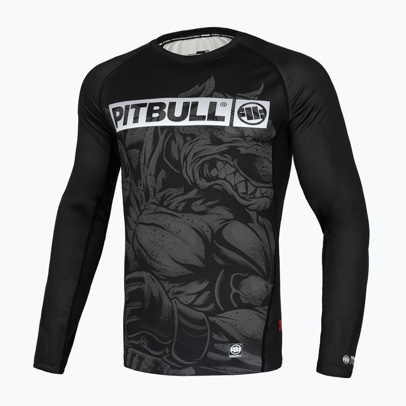 Men's Rashguard longsleeve Pitbull West Coast Masters of MMA Hilltop Rash black