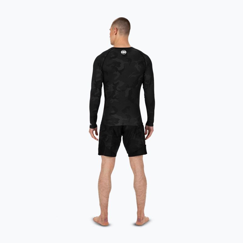 Men's Rashguard longsleeve Pitbull West Coast Net Camo 2 Rash black camo 3