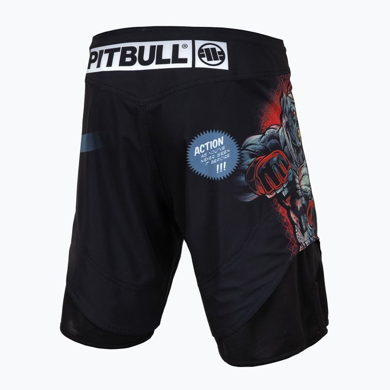 Men's grappling shorts Pitbull West Coast Grappling 1 Masters of MMA Hilltop black 2