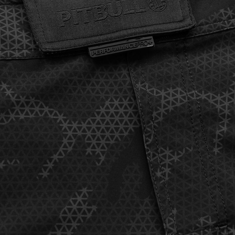 Men's grappling shorts Pitbull West Coast Grappling 3 Net Camo Hilltop 2 black 3