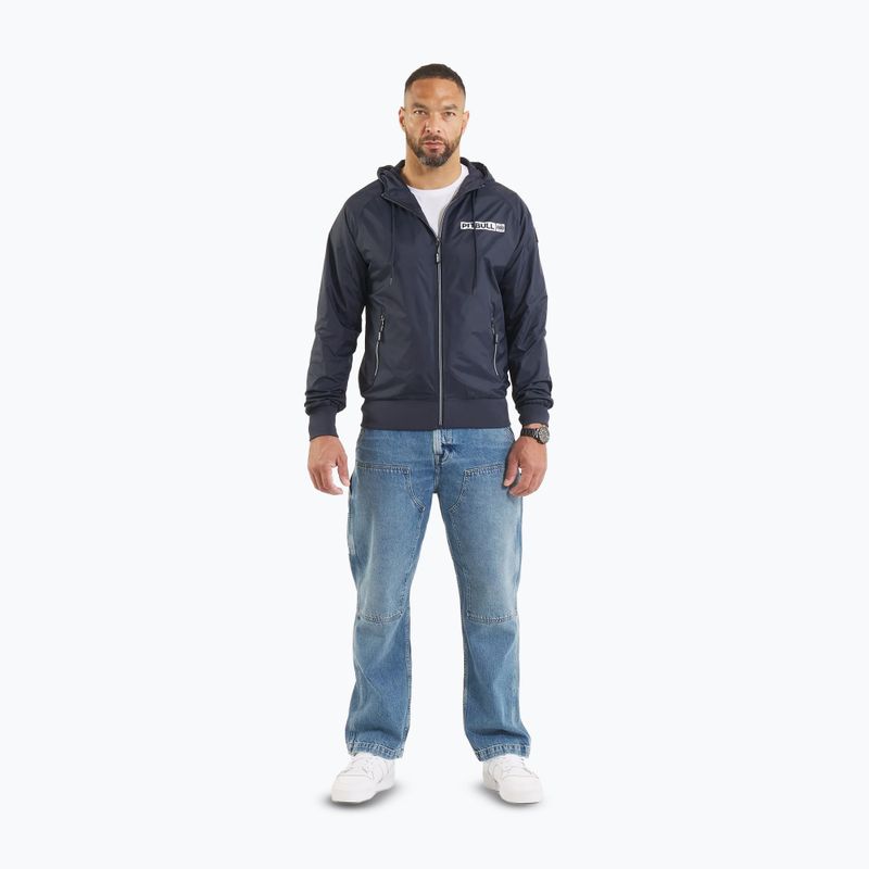 Men's Pitbull Athletic Logo Hooded Nylon jacket dark navy 2
