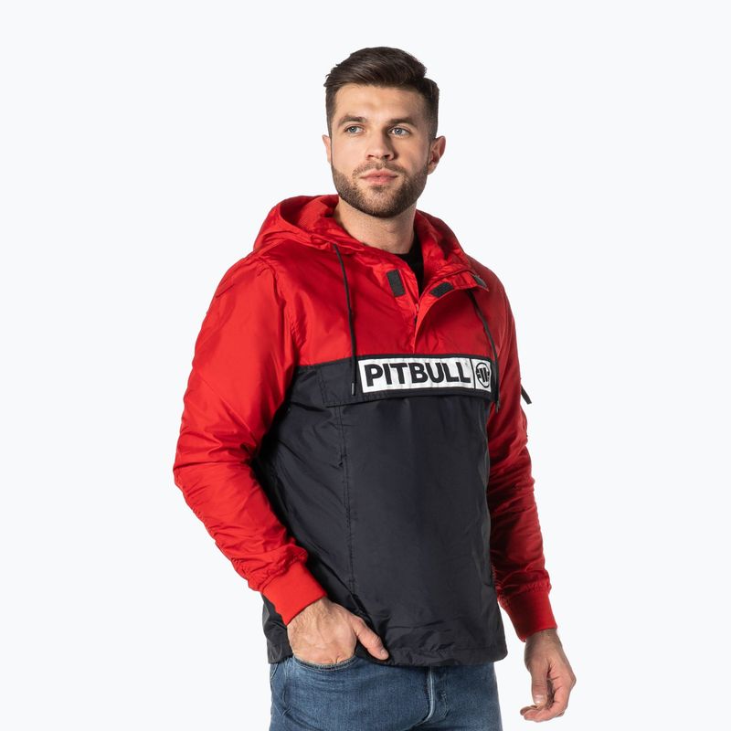 Pitbull West Coast men's jacket Loring Two-Color Kangaroo red/dark navy