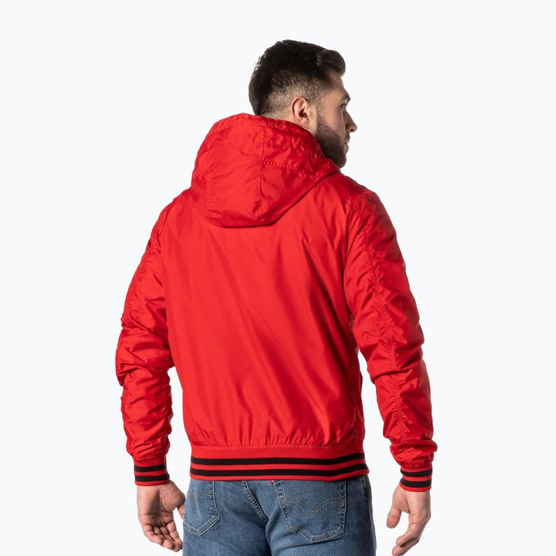 Men's Pitbull West Coast Overpark Hooded jacket red 2