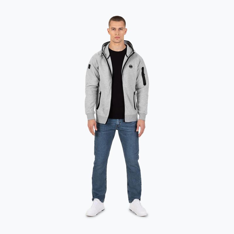 Men's Pitbull Hermes Hooded Zip sweatshirt grey/melange 2