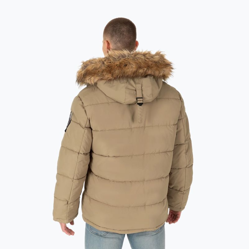 Pitbull West Coast men's winter jacket Taurus Hooded dark sand 2