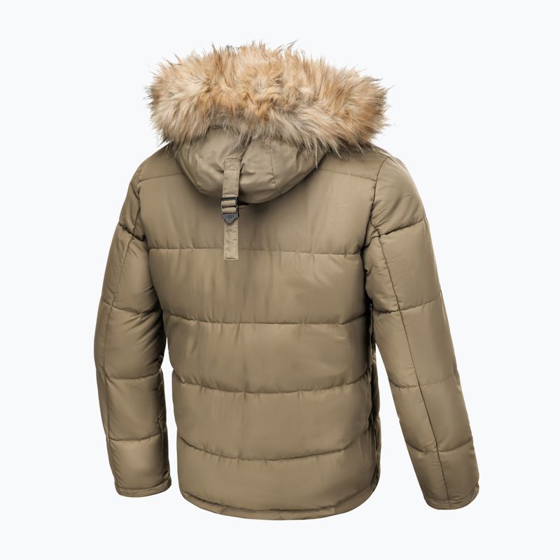 Pitbull West Coast men's winter jacket Taurus Hooded dark sand 4