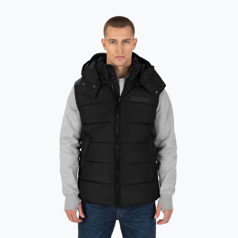 Pitbull West Coast men's winter jacket Perseus Hooded Vest black