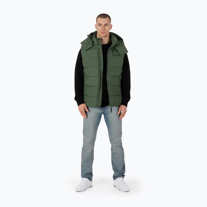 Pitbull West Coast men's winter jacket Perseus Hooded Vest olive 2