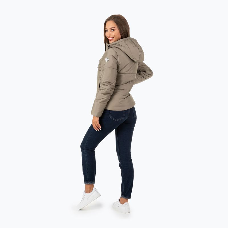 Pitbull West Coast women's winter jacket Jenell Quilted Hooded dark sand 2