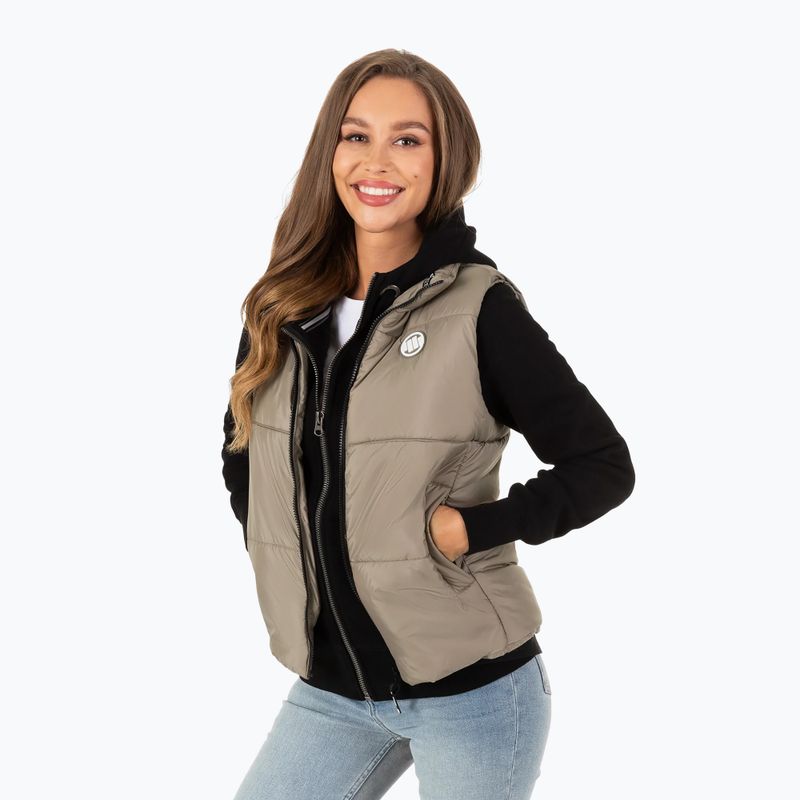 Pitbull West Coast women's winter jacket Orilla Padded Vest dark sand