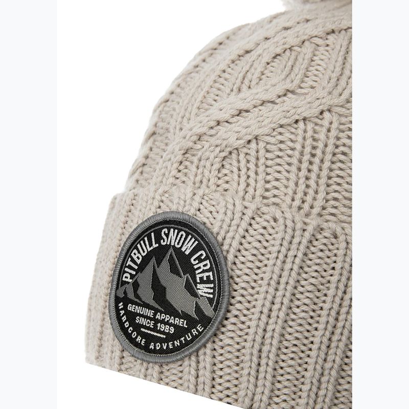 Pitbull West Coast winter beanie Snow Crew sand 3