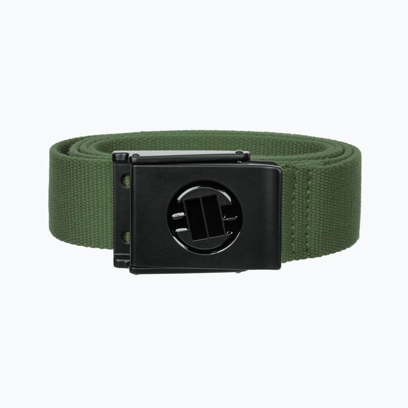 Pitbull Hilltop Embossed Webbing trouser belt olive