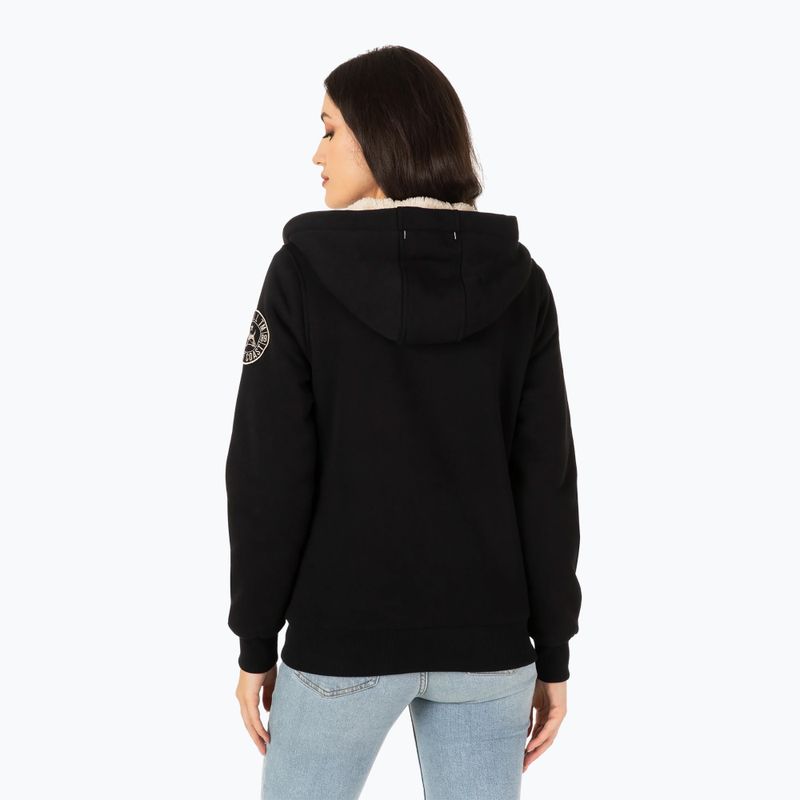 Women's Pitbull West Coast Zip Sherpa Ruffina 3 Hooded sweatshirt black 2