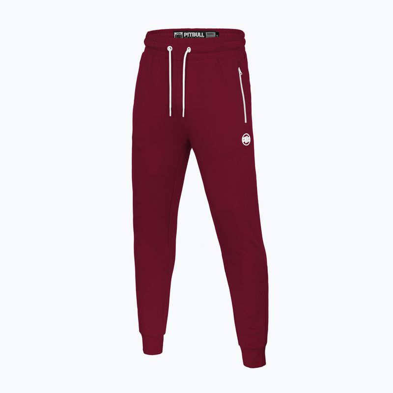 Pitbull West Coast men's Trackpants Small Logo Terry Group burgundy 3