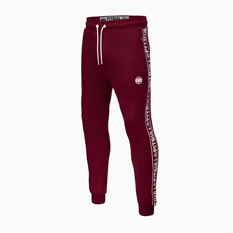 Pitbull West Coast men's Trackpants Tape Logo Terry Group burgundy 3