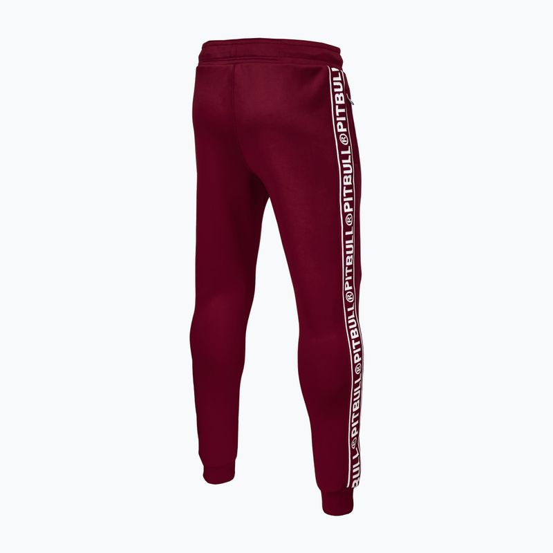 Pitbull West Coast men's Trackpants Tape Logo Terry Group burgundy 4