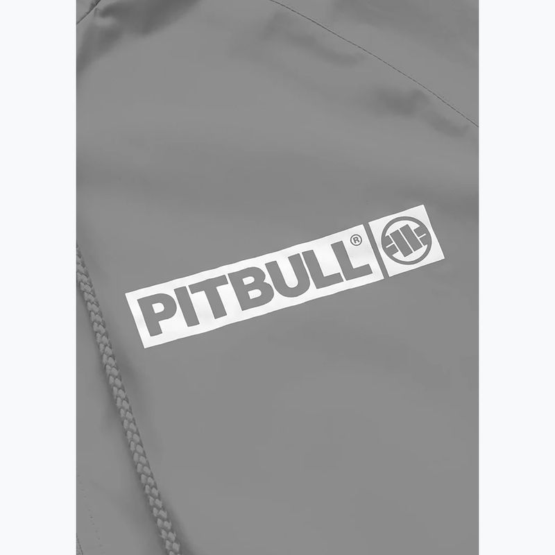 Men's Pitbull West Coast Athletic Logo Hooded Nylon jacket light grey 9