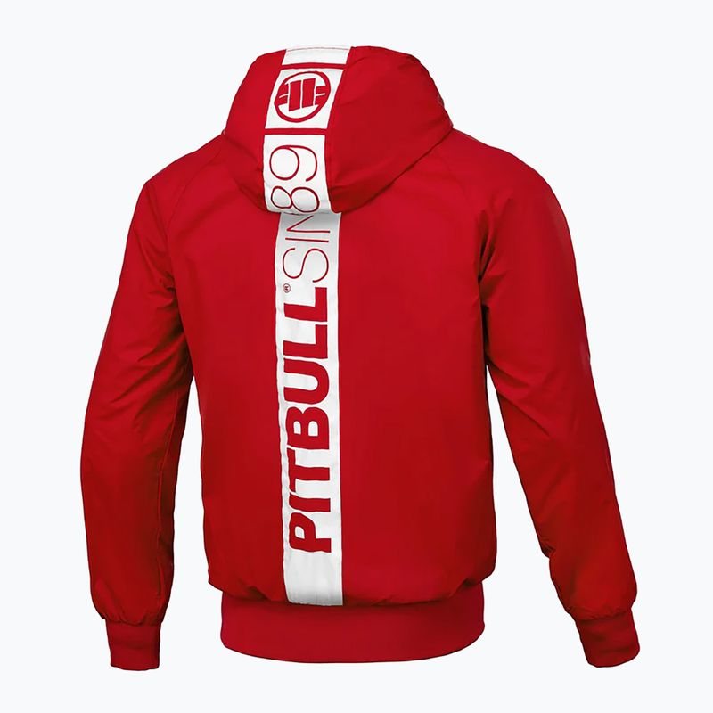Men's Pitbull West Coast Athletic Hilltop Hooded Nylon jacket red 2