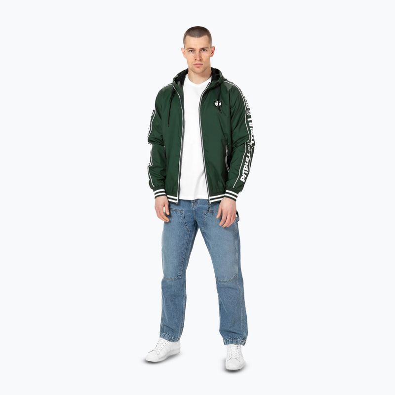 Men's Pitbull Whitewood Hooded Nylon jacket green 2