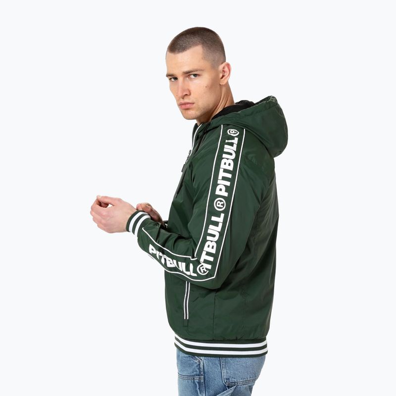 Men's Pitbull Whitewood Hooded Nylon jacket green 4