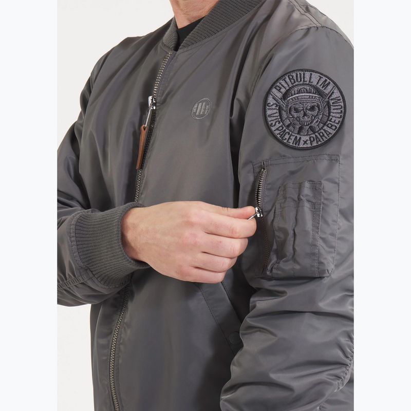 Pitbull West Coast men's jacket Ma 1 Logo Flight 2 graphite 4