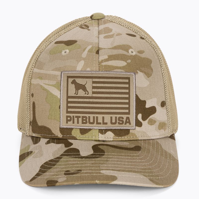 Men's Pitbull West Coast Mesh Full Cap Pitbull Usa Multicam arid/brown 2