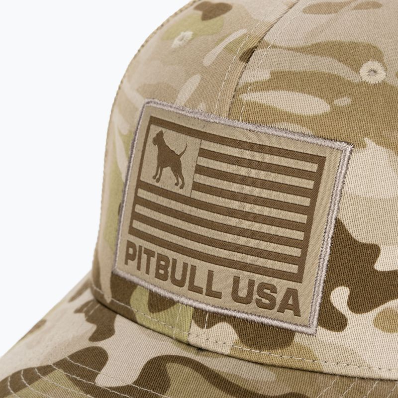 Men's Pitbull West Coast Mesh Full Cap Pitbull Usa Multicam arid/brown 3