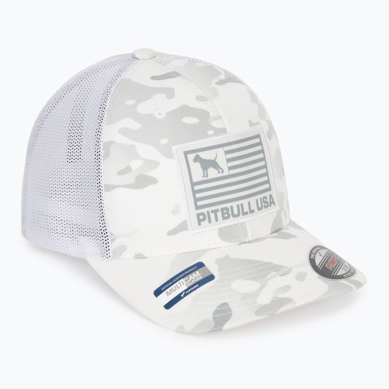 Men's baseball cap Pitbull Mesh Full Cap Pitbull Usa Multicam white/camouflage