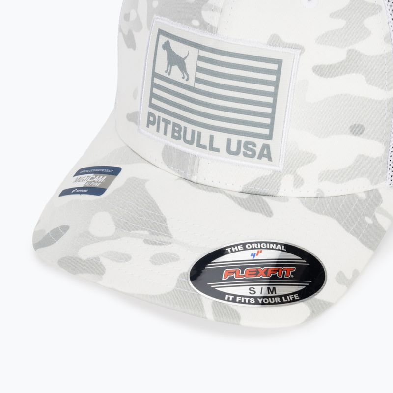 Men's baseball cap Pitbull Mesh Full Cap Pitbull Usa Multicam white/camouflage 3