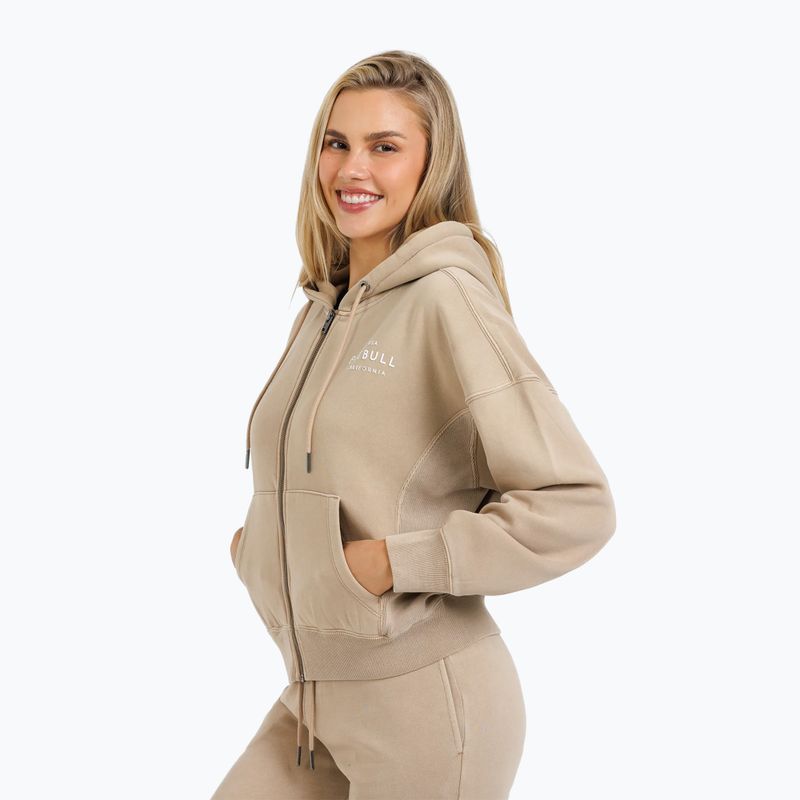 Pitbull West Coast women's Manzanita Washed Hooded Zip sand sweatshirt 2