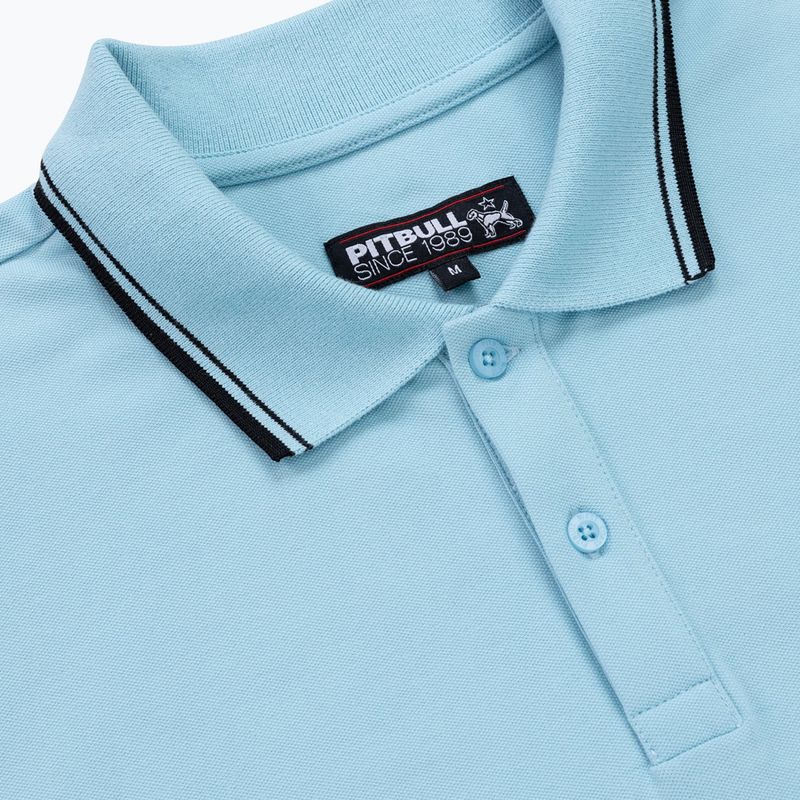 Men's Pitbull West Coast Polo Shirt Pique Stripes Regular light blue 6