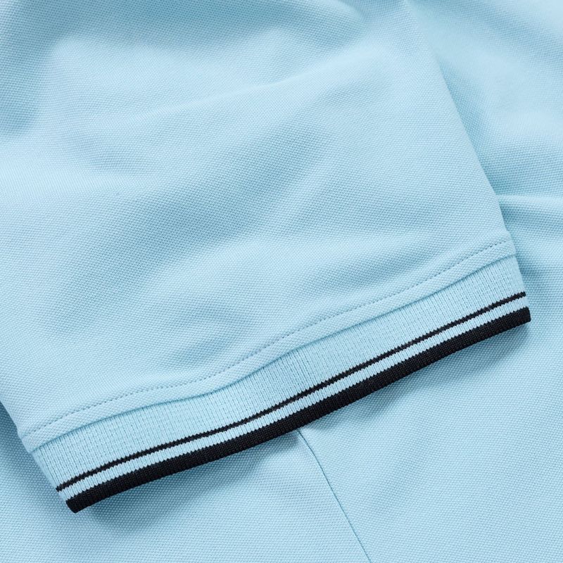 Men's Pitbull West Coast Polo Shirt Pique Stripes Regular light blue 8
