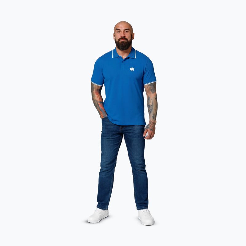 Men's polo shirt Pitbull Polo Pique Stripes Regular royal blue 2