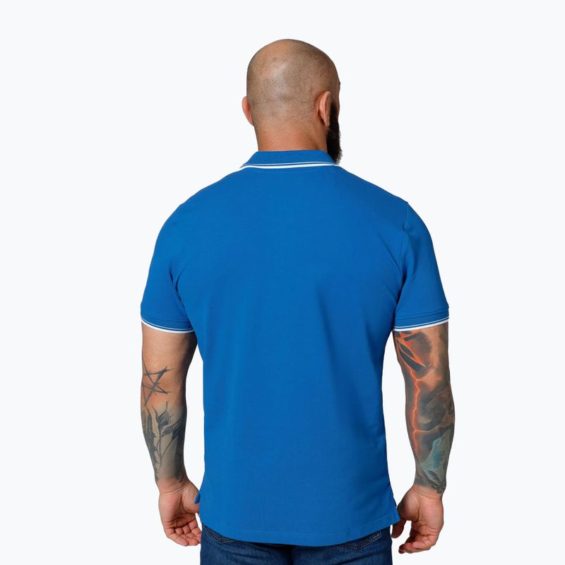 Men's polo shirt Pitbull Polo Pique Stripes Regular royal blue 3
