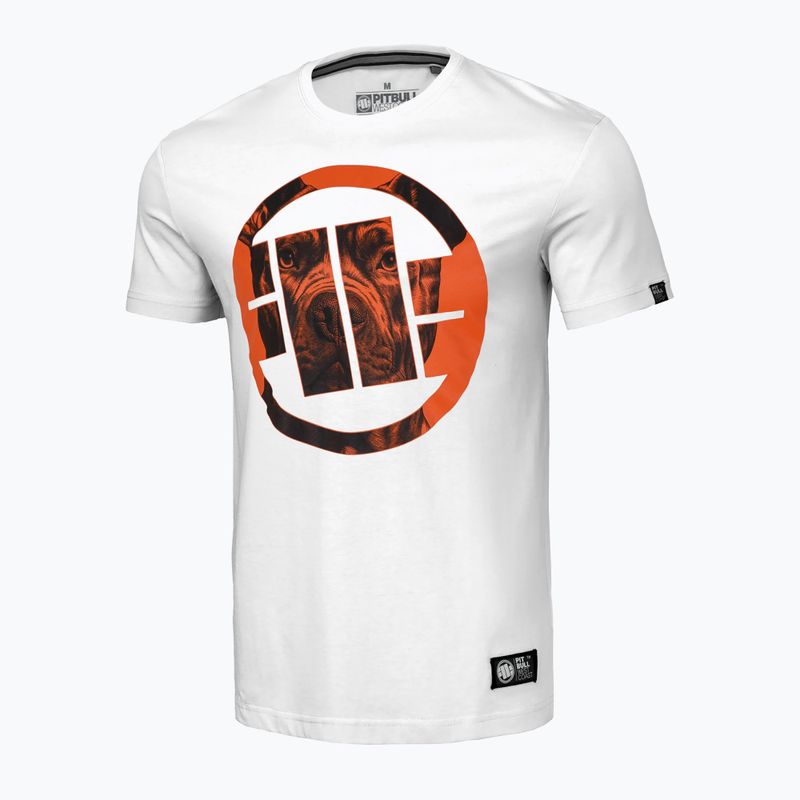 Pitbull West Coast Orange Dog 24 white men's t-shirt 4