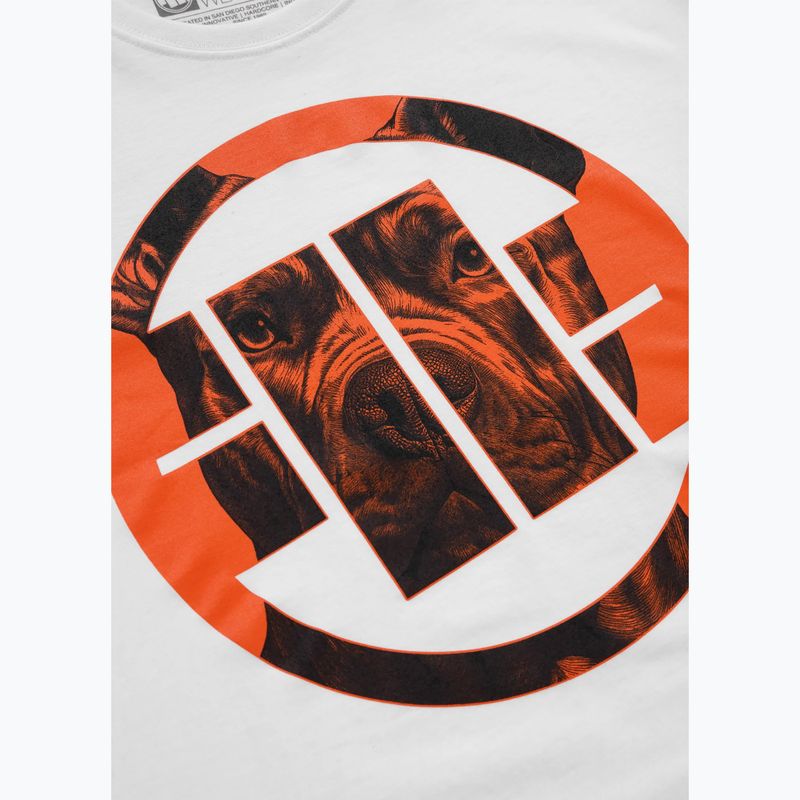 Pitbull West Coast Orange Dog 24 white men's t-shirt 6