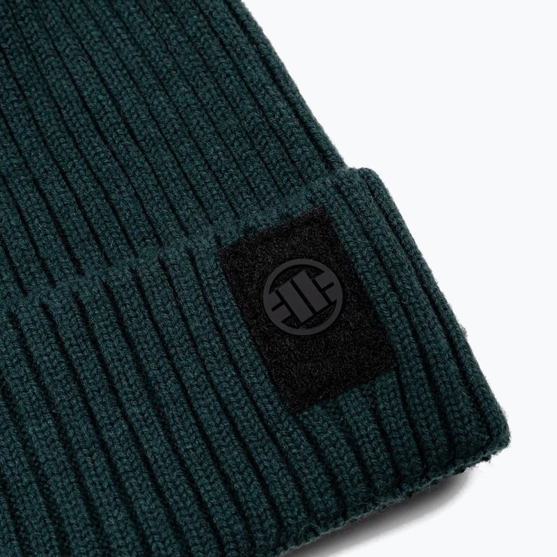 Winter hat Pitbull Beanie Velcro Logo green 2
