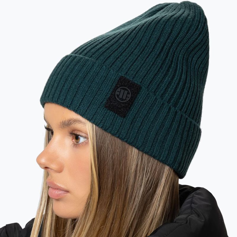 Winter hat Pitbull Beanie Velcro Logo green 4