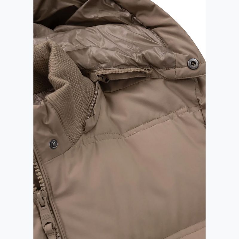 Men's Pitbull Duncan Quilted Hooded dark sand winter jacket 6