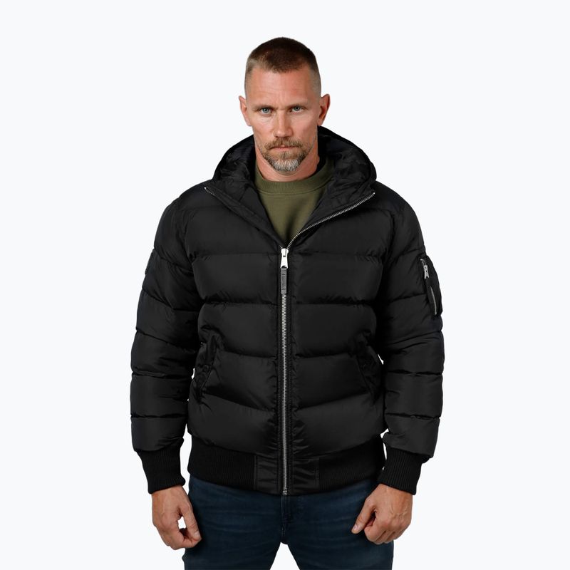Men's Pitbull Gopher Quilted Hooded winter jacket black 3