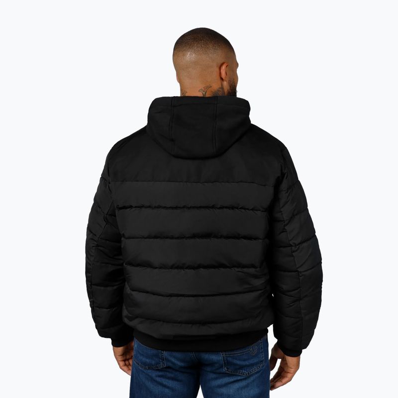 Men's Pitbull Hidden Quilted Hooded jacket black/black 3