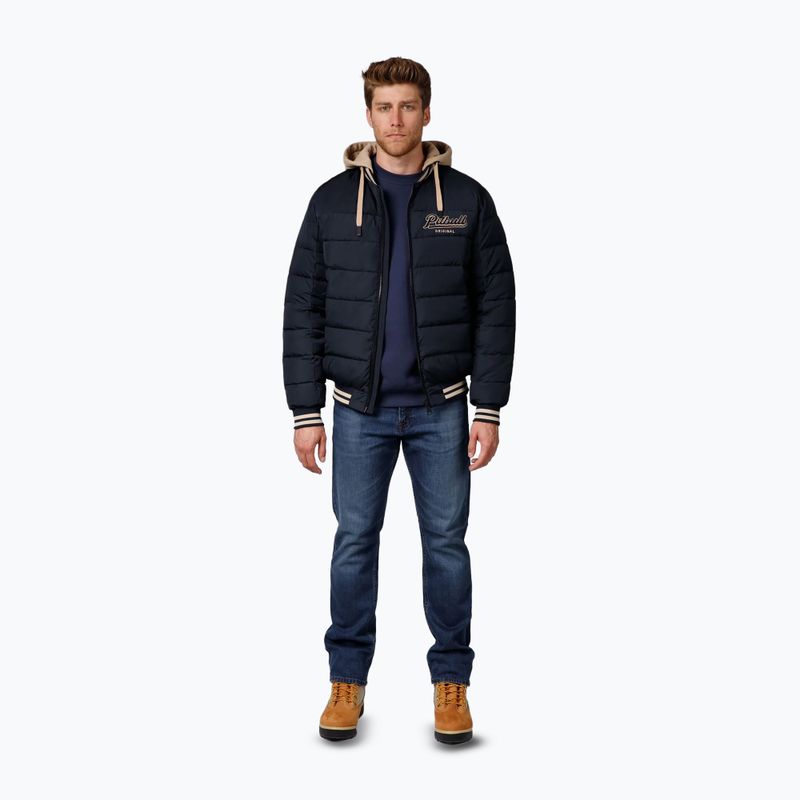 Men's Pitbull Hidden Quilted Hooded jacket dark navy/beige 2