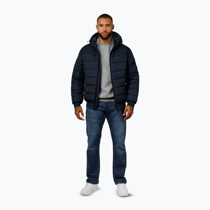 Men's Pitbull Dillon Quilted Hooded winter jacket dark navy 2
