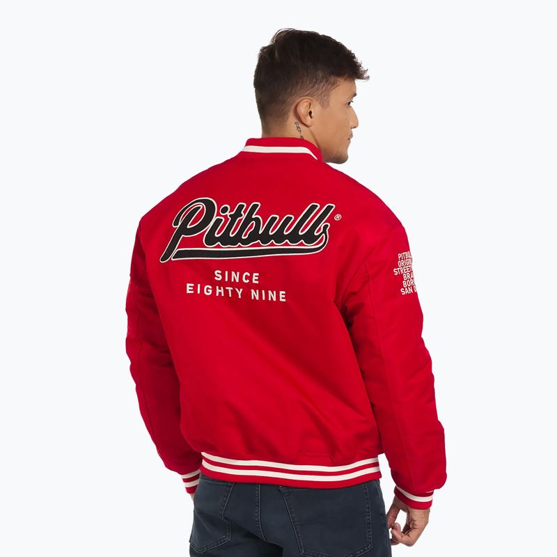 Pitbull West Coast men's Seabridge Varsity red jacket 3