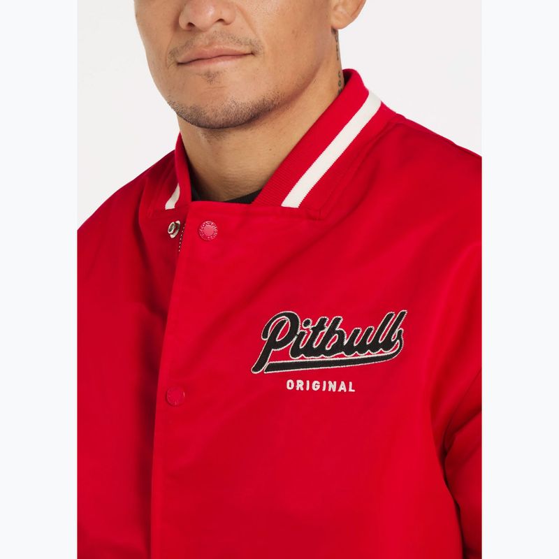 Pitbull West Coast men's Seabridge Varsity red jacket 4