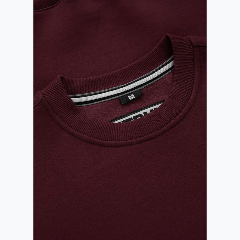 Men's Pitbull Small Logo Crewneck sweatshirt burgundy 3