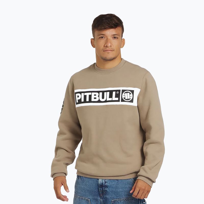 Men's Pitbull Sherwood Crewneck sweatshirt pale sand