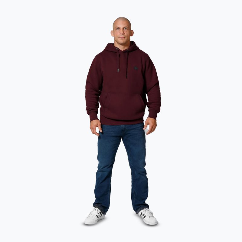 Men's Pitbull Small Logo Hooded sweatshirt burgundy 2