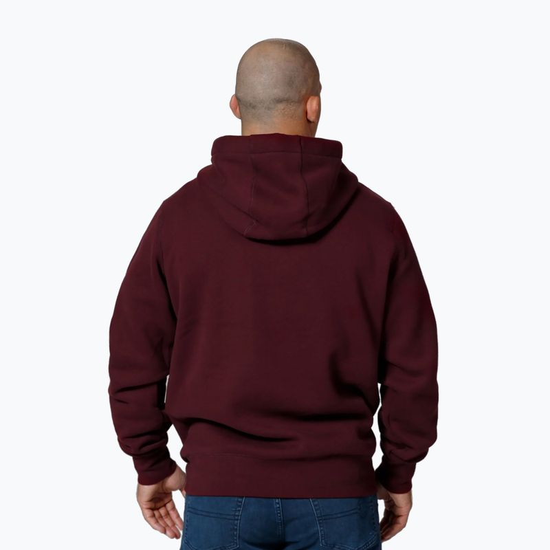 Men's Pitbull Small Logo Hooded sweatshirt burgundy 3